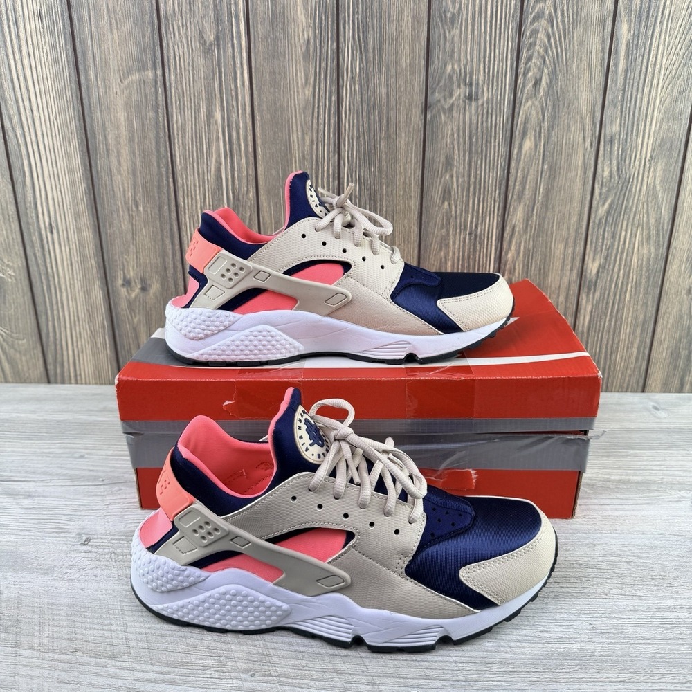 Nike Women's Athletic Shoes in Navy, Coral Pink, Beige, and White